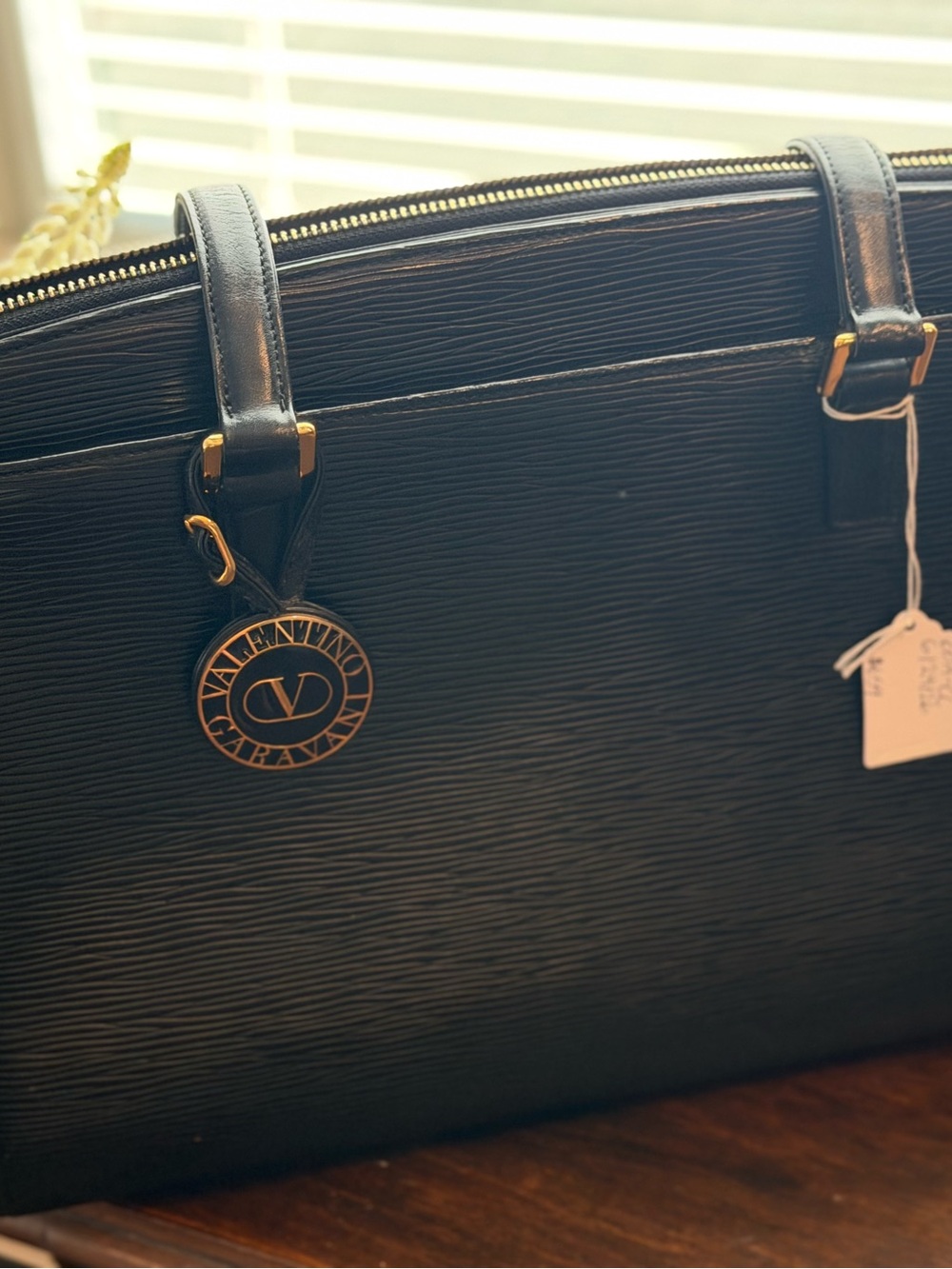 Valentino Garavani Black Epi Leather Shoulder Bag